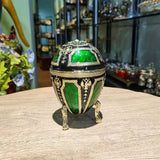 Enameled Trinket Egg Jewelry Box Organizer Storage Gift