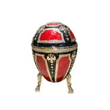 Enameled Trinket Egg Jewelry Box Organizer Storage Gift