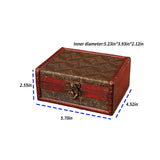 Antique Wood Jewelry Box with Lock - Necklace, Bracelet Storage