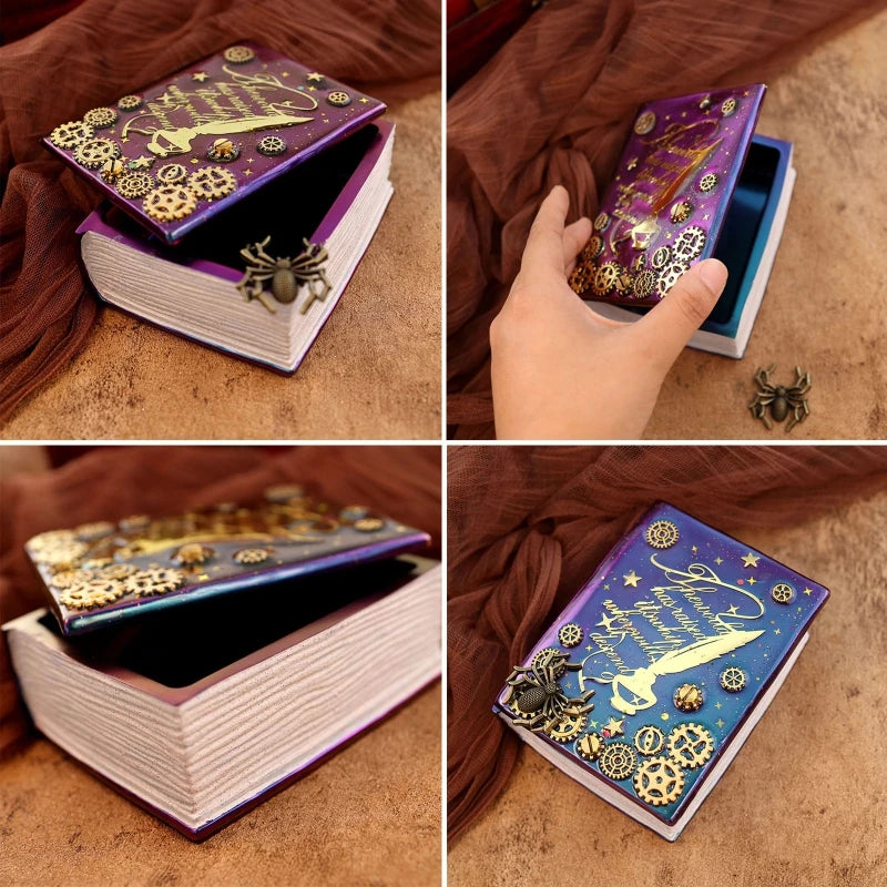 Book-Shaped Silicone Mold for DIY Jewelry Organizer Box