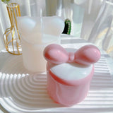 Resin Mold with Lid Bowknot Shape Small Jar Epoxy Resin Casting Mould DIY