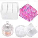 Round Box Resin Molds with 9-Slot Epoxy Molds
