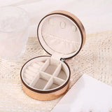 Round Zipper Dust-proof Necklaces Case Earrings Organizer