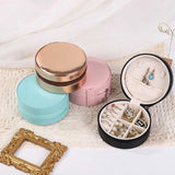 Round Zipper Dust-proof Necklaces Case Earrings Organizer