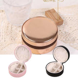 Round Zipper Dust-proof Necklaces Case Earrings Organizer