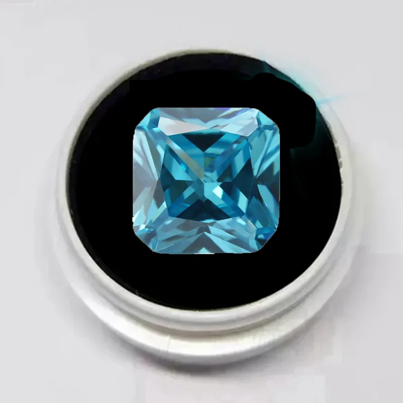12.0mm Sea Square 5A Brilliant Cut Gemstone