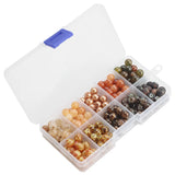 200Pcs 8mm Natural Citrines Round Stone Beads Glass Pearl Spacer