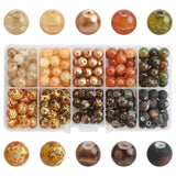 200Pcs 8mm Natural Citrines Round Stone Beads Glass Pearl Spacer