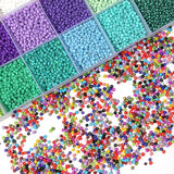 Glass Seed Beads Set with Metal Rings DIY Jewelry Making