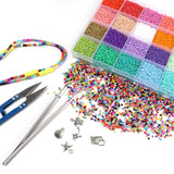 Glass Seed Beads Set with Metal Rings DIY Jewelry Making