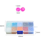 3mm Czech Matte Glass Seed Beads 6mm Letter Round Beads Gravel DIY Jewelry