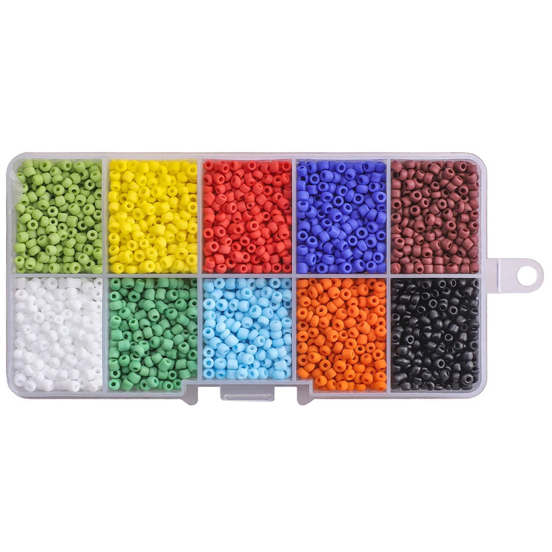 3mm Czech Matte Glass Seed Beads 6mm Letter Round Beads Gravel DIY Jewelry