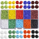 3mm Czech Matte Glass Seed Beads 6mm Letter Round Beads Gravel DIY Jewelry