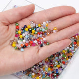 Faceted Crystal Beads High Multicolor Loose Spacer Glass Beads 4mm/6mm