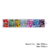 Faceted Crystal Beads High Multicolor Loose Spacer Glass Beads 4mm/6mm