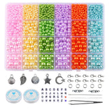 Colorful ABS Pearls Box Set with Tools for Jewelry Making