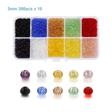 Faceted Glass Bicone Beads Set for DIY Jewelry Making Supplies