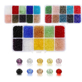 Faceted Glass Bicone Beads Set for DIY Jewelry Making Supplies
