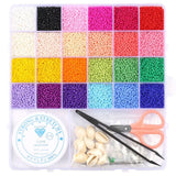 Jewelry Making Kit Glass Seed Beads Clay Acrylic Beads Tools Bracelet Rings DIY