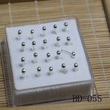 Silver Nose Stud Set Ball Shape for Women