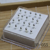 Silver Nose Stud Set Ball Shape for Women