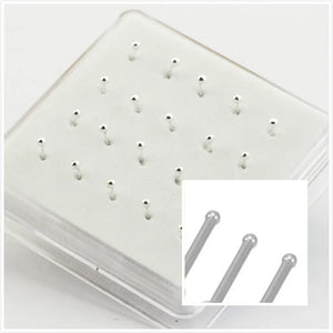 Silver Nose Stud Set Ball Shape for Women