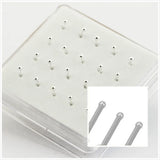 Silver Nose Stud Set Ball Shape for Women