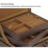 Bright Zip Jewelry Storage Box 2 Layers Large Capacity Household Travel Case