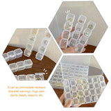 Clear Box Storage Nail Case Organizer Jewelry Container Bead Holder