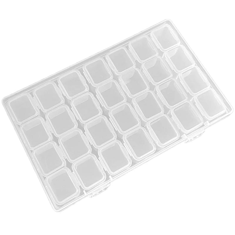 Clear Box Storage Nail Case Organizer Jewelry Container Bead Holder