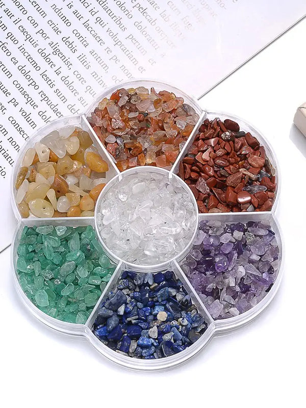 Colorful Stone Healing Beads Natural Crystals for DIY Jewelry Boxed