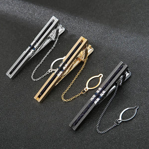 Crystal Agate Tie Clip for Men Wedding Guest Suit Cufflinks