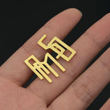 Men's Stainless Steel Initial Cufflinks & Shirt Clips Set