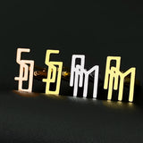 Men's Stainless Steel Initial Cufflinks & Shirt Clips Set