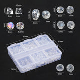 Mixed Shape Glass Beads Set Faceted Crystal Beads for Jewelry DIY