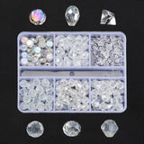 Mixed Shape Glass Beads Set Faceted Crystal Beads for Jewelry DIY