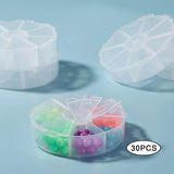 Round Small Box with Lid Organizer 6 Compartments