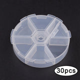 Round Small Box with Lid Organizer 6 Compartments