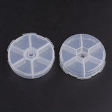 Round Small Box with Lid Organizer 6 Compartments