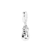 Sterling Silver Boxing Glove Dangle Charm Bead