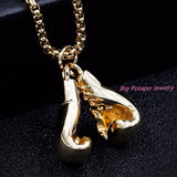 Boxing Glove Pendant Charm Necklace Men Jewelry