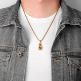 Boxing Gloves Boxer Men Necklaces Pendants Chain Punk for Boyfriend