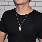 Boxing Gloves Pendant Necklace Iced Men's Hip Hop Jewelry