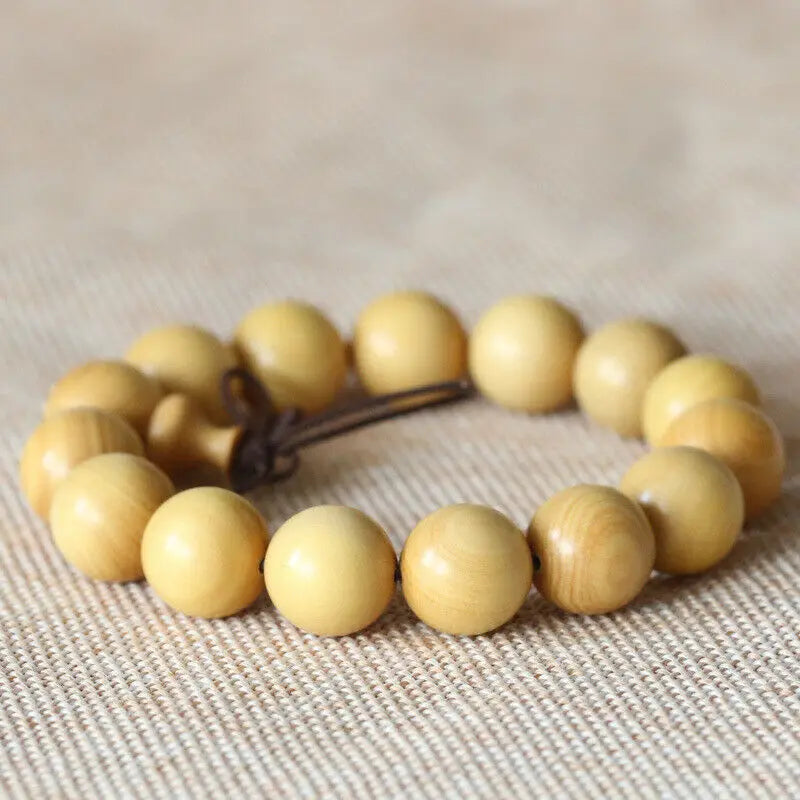 Boxwood Beads Tibetan Buddhism Elastic Amulet Bracelet