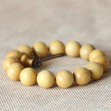 Boxwood Beads Tibetan Buddhism Elastic Amulet Bracelet