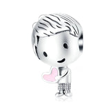Boy And Girl Charm Beads Valentine Fit Bracelet Necklace