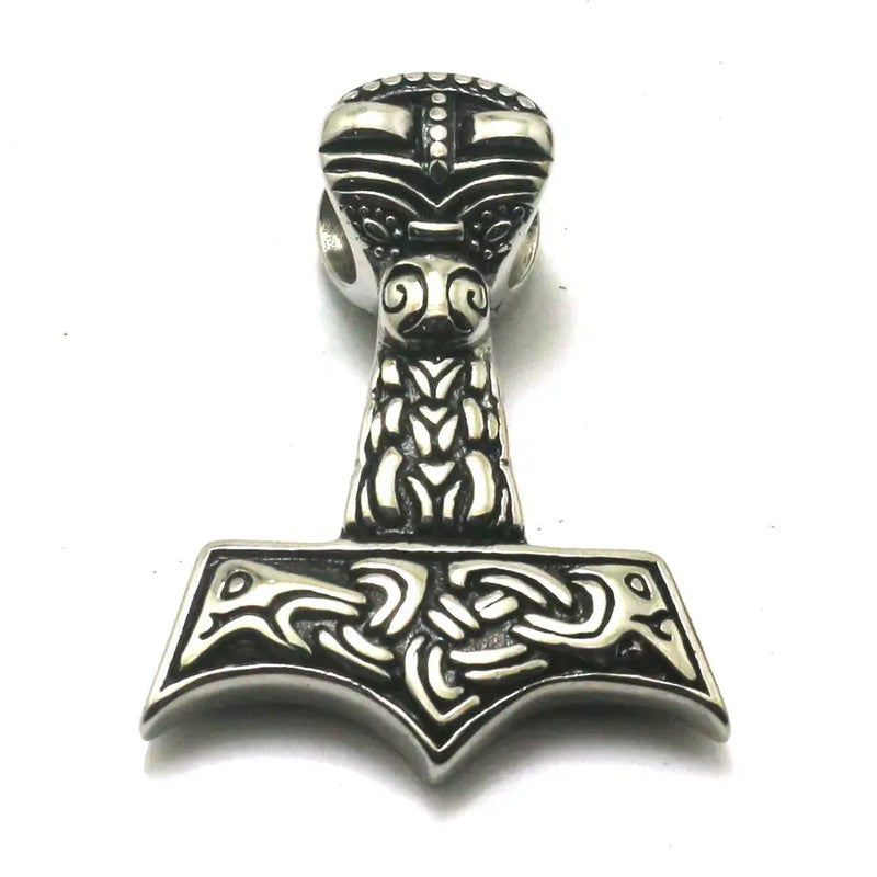 Boy 316L Stainless Steel Mini Thor's Hammer Pendant