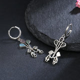Zircon Inlaid 925 Silver Balloon Drop Earrings