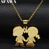 Boy Girl Stainless Steel Necklaces Mothers & Children Necklaces N519S01