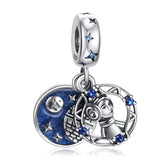 Boy & Moon Zircon Charm Silver Plated Wedding Party Bracelet Jewelry